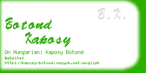botond kaposy business card